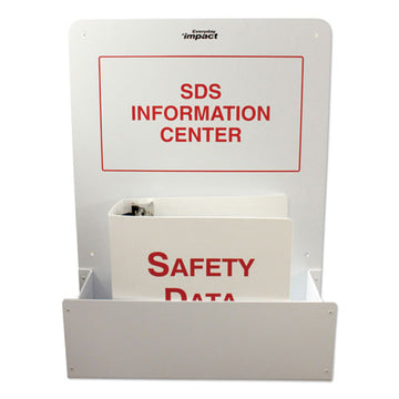 Impact® Sds Information Center With Binder, 17.95w X 5.15d X 24h, White-red freeshipping - TVN Wholesale